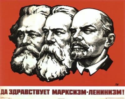 Russian propaganda poster - Long live Marxism-Leninism!