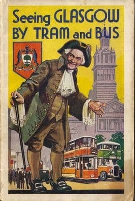 Scottish poster - Seeing Glasgow by Tram and Bus 1935