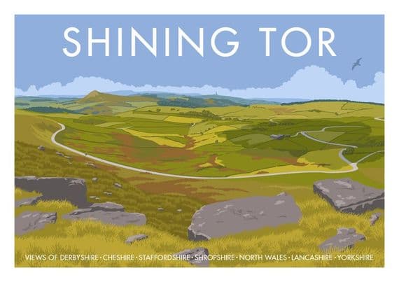 Shining Tor, Cheshire, Staffordshire, Wales, Shropshire, Lancaster, Yorkshire, Derbyshire Poster