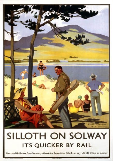 Silloth on Solway, Cumbria. Vintage LNER Travel Poster by Henry George Gawthorn
