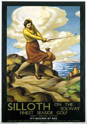 Silloth on Solway, Cumbria. Vintage LNER Travel Poster by Stanislaus Brien. 1932