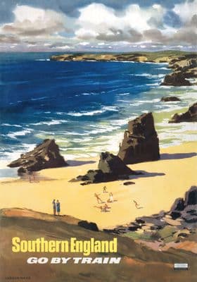 Southern England. British Railways Vintage Travel poster by Langhammer