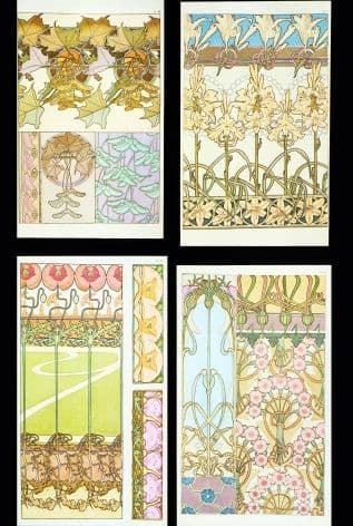 Split design floral poster