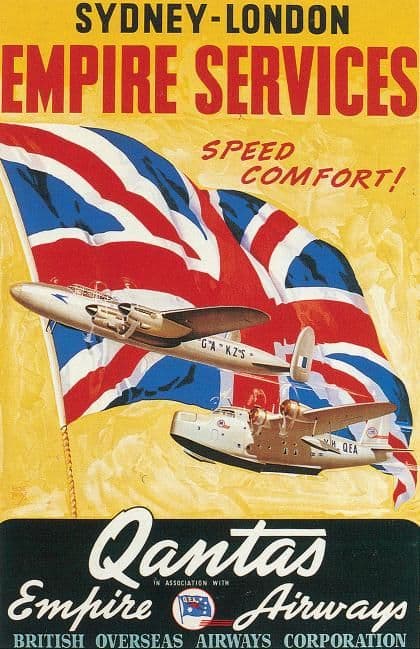 Sydney-London Empire Services, Quantas Empire Airways, British Overseas Airways Corporation, B.O.A.C