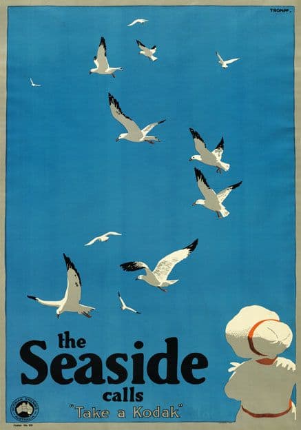 The Seaside Calls, Melbourne, Australia. Vintage Travel Poster by Percy Trompf