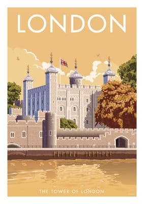 The Tower Bridge, London.  Vintage Inspired poster by  Stephen Millership