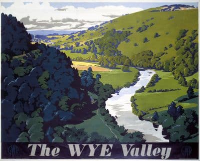 The Wye Valley, England & Wales Travel Poster Art Print