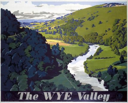 The Wye Valley, England & Wales Travel Poster Art Print