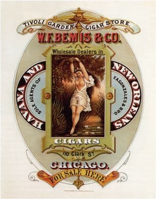 Tivoli garden cigar store, Chicago. W.F. Bemis and company