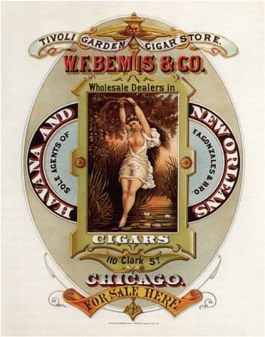 Tivoli garden cigar store, Chicago. W.F. Bemis and company