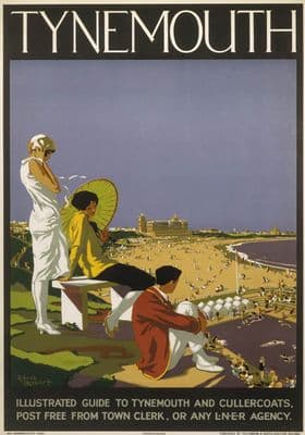 Tynemouth,  Tyne & Wear. Vintage LNER Travel Poster by Alfred Lambert