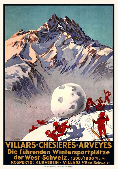 Villars-Chesieres-Arveyes Die fuhrenden Wintersportplatze der West-Schweiz. Switzerland