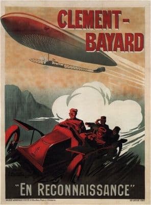 Vinatge car advertisment poster - Clement-Bayard