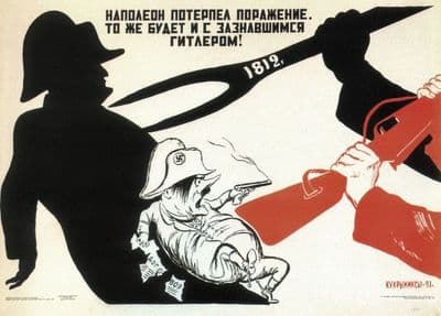 Vinatge Russian poster - Napoleon was defeated.