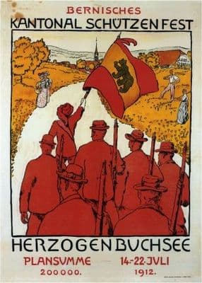 Vinatge Swiss poster - Bernisches Kantonal Schutzenfest Herzogenbuchsee