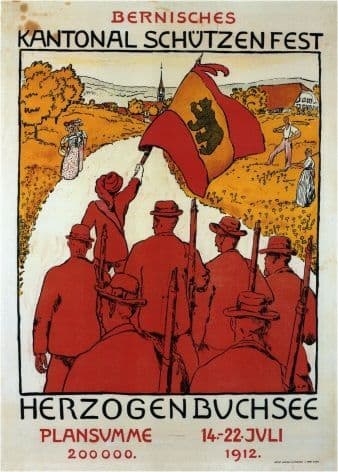 Vinatge Swiss poster - Bernisches Kantonal Schutzenfest Herzogenbuchsee