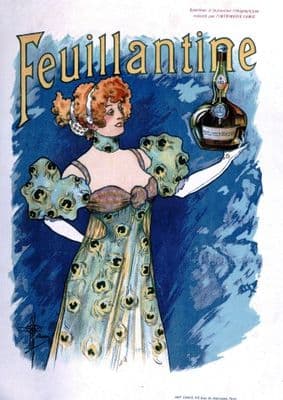 Vintage advertisement poster - Feuillantine french perfume