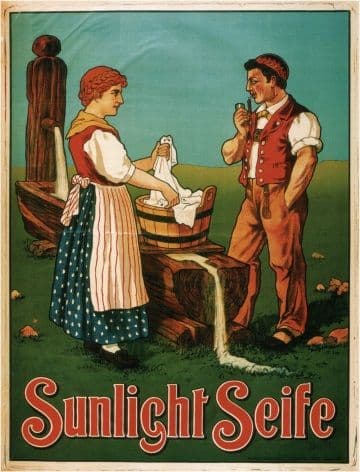 Vintage advertisement poster - sunlight soap switzerland