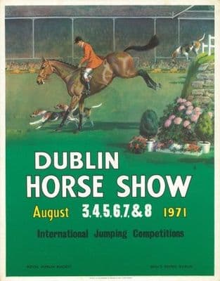 Vintage Advertising Poster- Dublin Horse Show