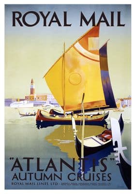 Vintage Advertising Shipping Poster - Royal Mail 