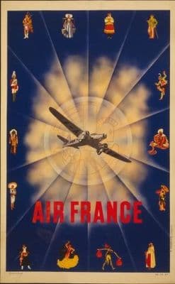 Vintage Air France poster 1940