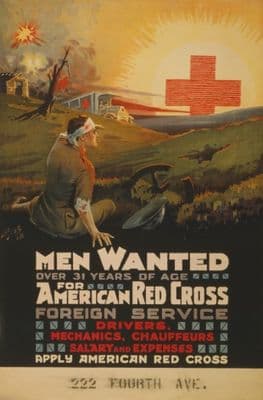 Vintage American Red Cross Foreign Service Poster