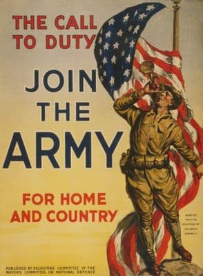 Vintage American WW1 Recruiting Poster