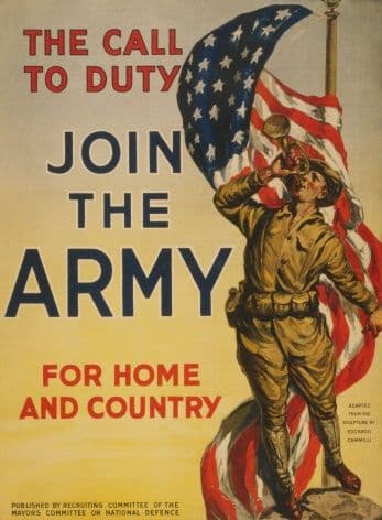 Vintage American WW1 Recruiting Poster