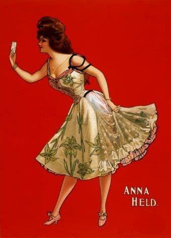 Vintage Anna Held Advertising Poster.