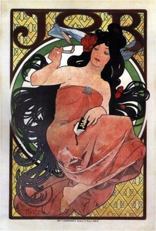Vintage Art Deco Poster Job Cigarettes