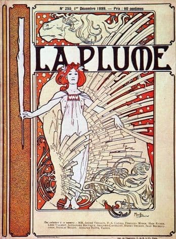 Vintage art deco poster - La Plume