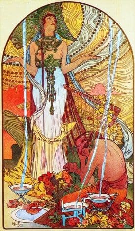 Vintage art deco poster - man and woman