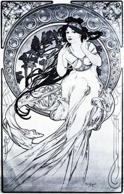 Vintage Art Deco Poster of a Woman