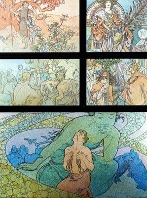 Vintage art deco poster - split poster