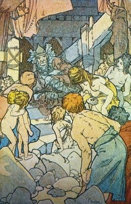 Vintage art decor poster - Ancient times