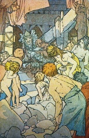 Vintage art decor poster - Ancient times