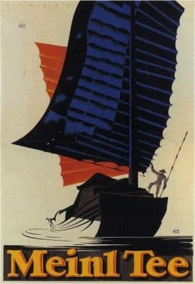 Vintage Austrian advertisment poster - Meinl Tea