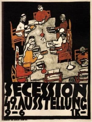 Vintage Austrian art poster - Secession ausstellung 1918