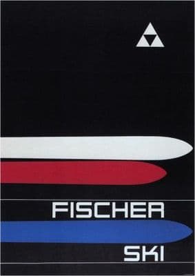 Vintage Austrian poster - Fischer Ski - 1963