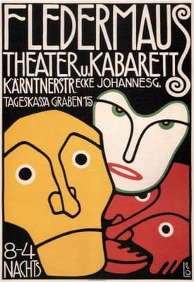 Vintage Austrian theatre poster - Berthold Loffler 1907