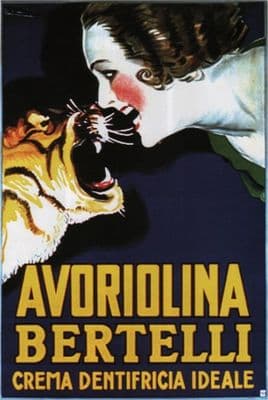 Vintage Avoriolina Bertelli Advertising Poster.