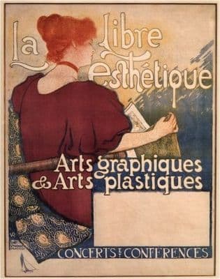 Vintage Belgian poster - La libre esthetique 1896