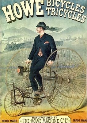 Vintage Bicycle/tricycle advertisment poster