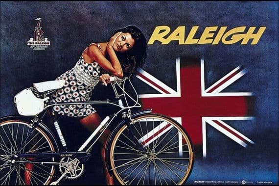 Vintage British advertisment poster - Raleigh