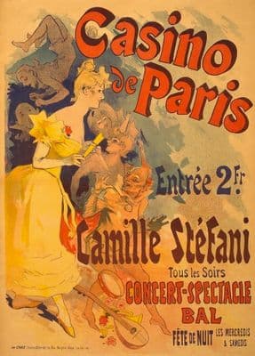 Vintage Casino de Paris Advertisement Poster