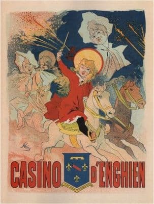 Vintage casino poster - Casine Enghien 1890
