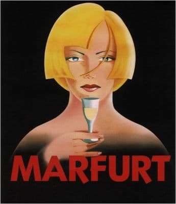 Vintage champagne advertisement poster - Marfurt