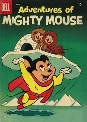 Vintage Children's magazine cover - Adventures of mighty mouse