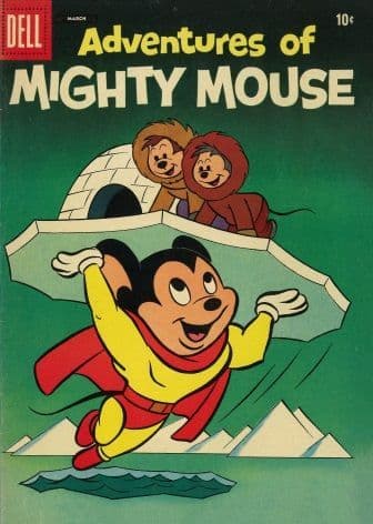 Vintage Children's magazine cover - Adventures of mighty mouse