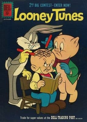 Vintage Children's magazine cover poster - Looney Tunes, September